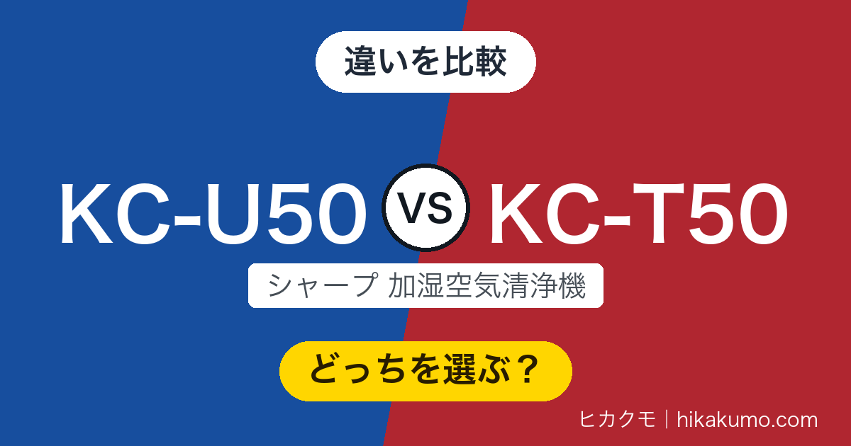 【違い】KC-U50とKC-T50を比較！加湿も清浄も同じ、差は本体の材料です